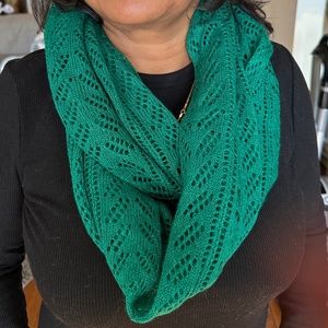 Green Metallic infinity Scarf